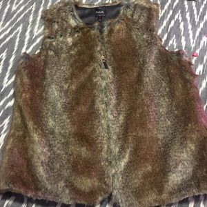 Rafaella brown Faux Fur best NWOT